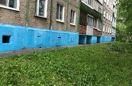 Частичная покраска дома по адресу ул. Гашкова, 27